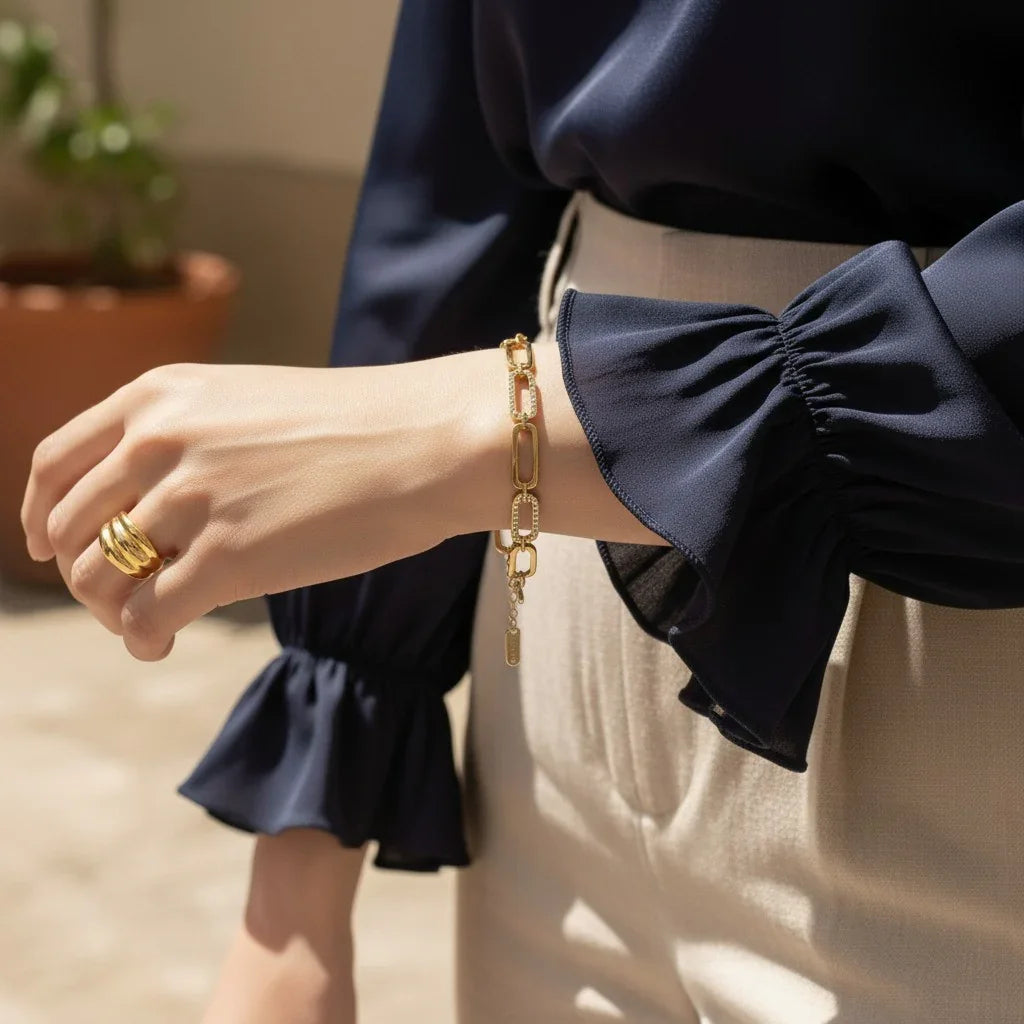 Coralie Diamond Chain Bracelet – 18K Gold Jewellery | Milvanna