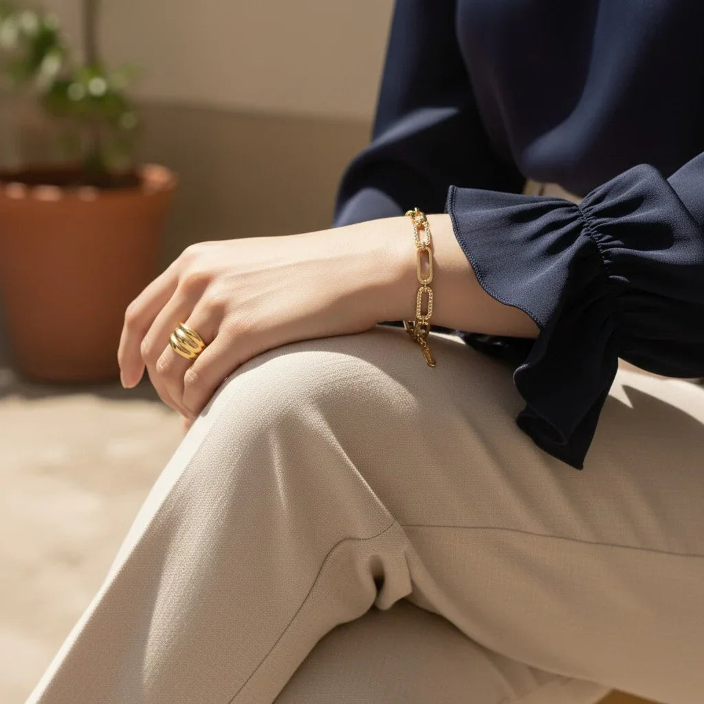 Coralie Diamond Chain Bracelet – 18K Gold Jewellery | Milvanna