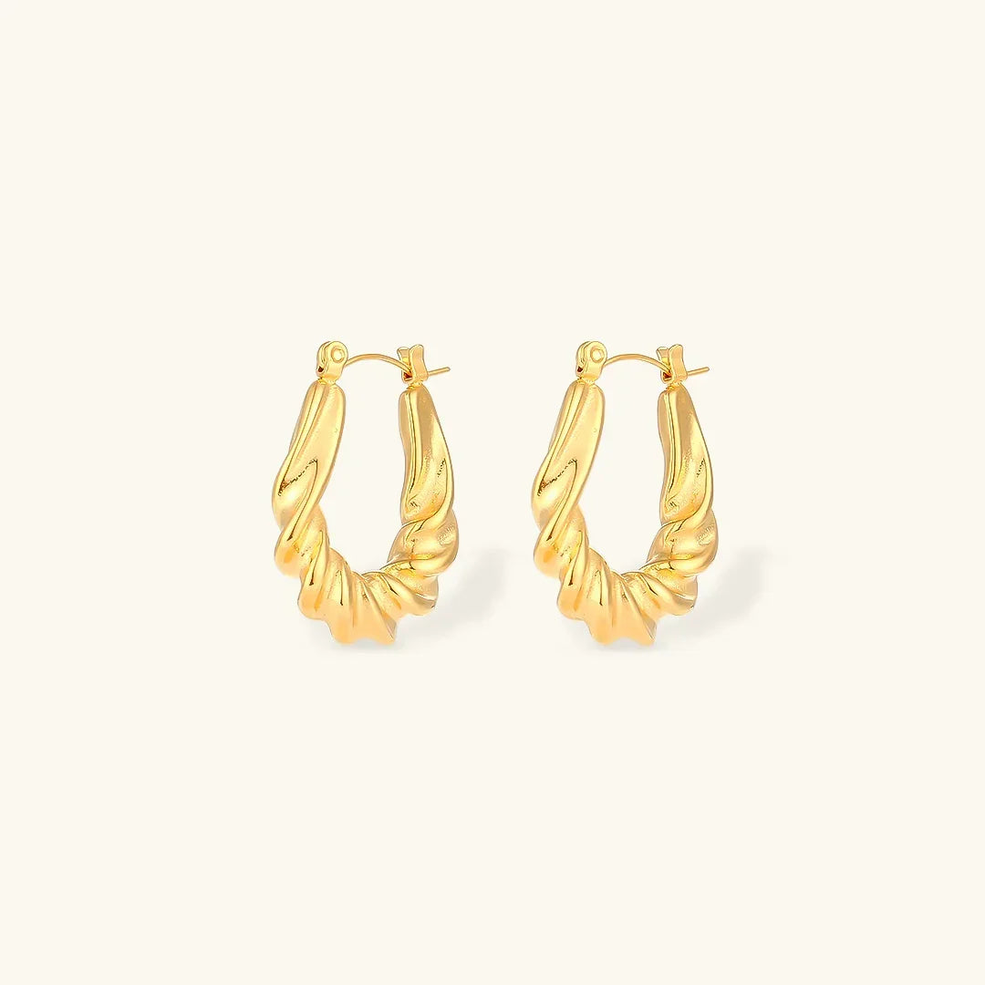 Adaline Twist Hoop Earrings – Milvanna 18K Gold Earrings