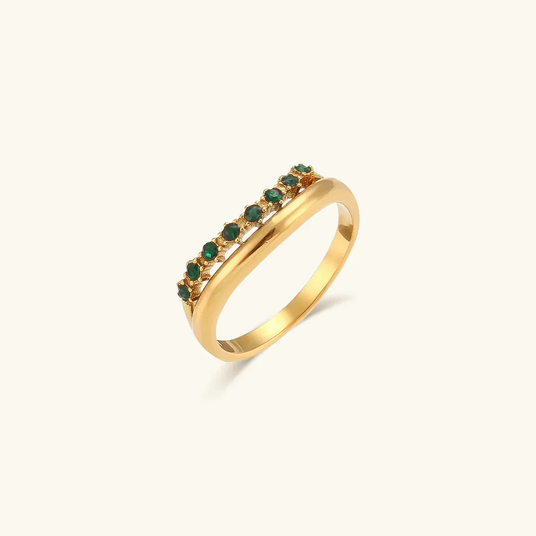 Adeline Diamond Gold Ring – 18K Gold Jewellery | Milvanna