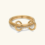Adela Stacked Diamond Ring – 18K Gold Jewellery | Milvanna