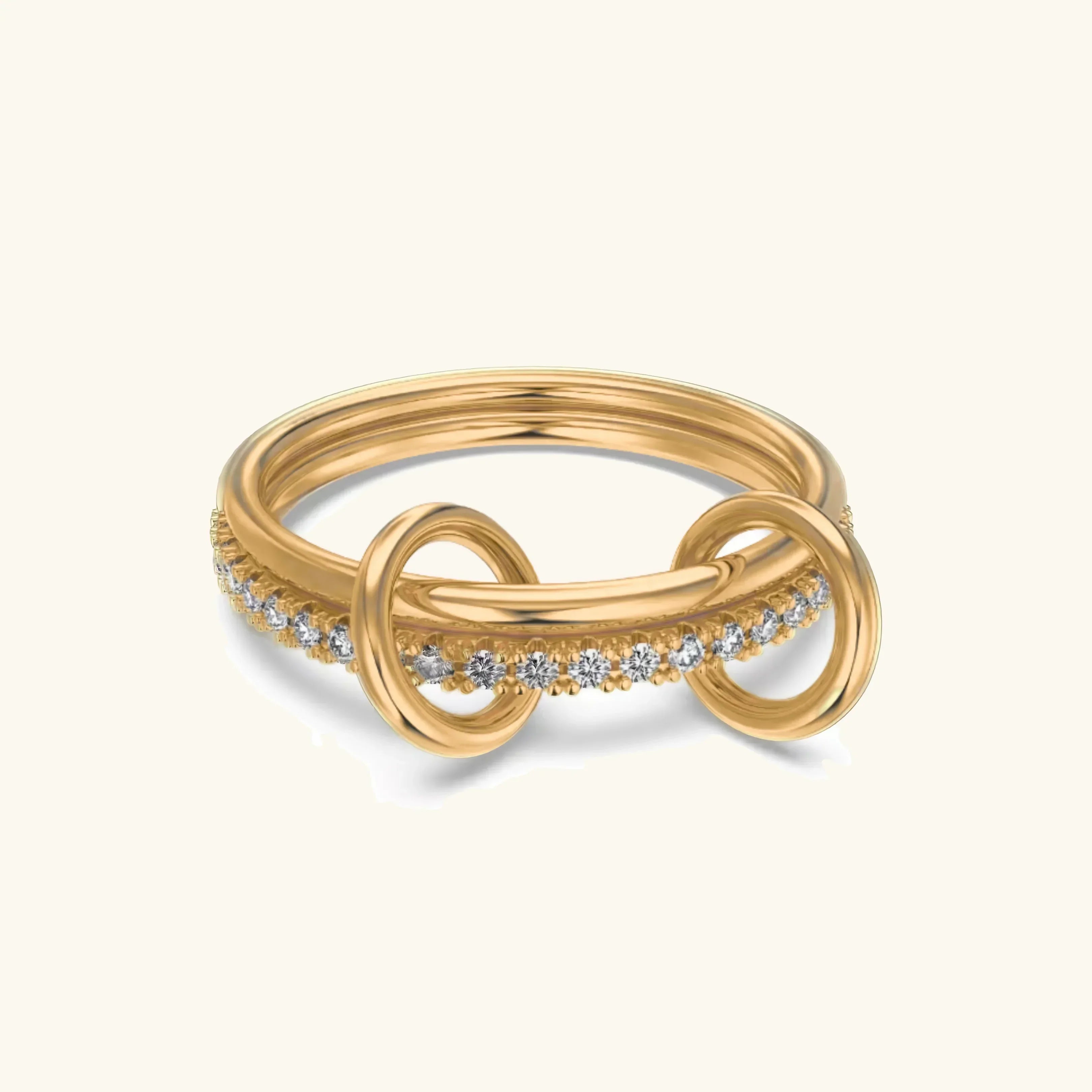 Adela Stacked Diamond Ring – Milvanna 18K Gold Ring