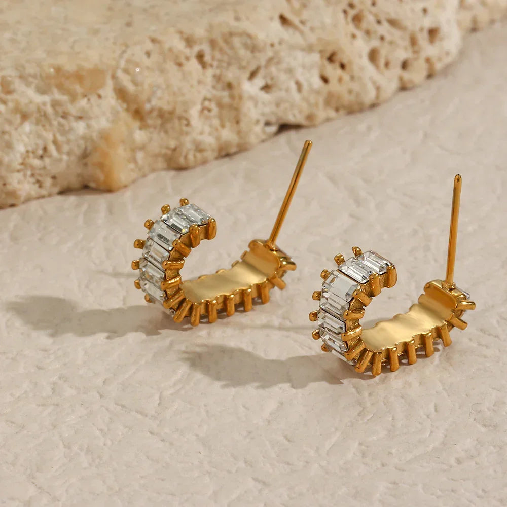 Agnes Diamond Earrings – 18K Gold Jewellery | Milvanna