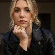 Aimee Chunky Heart Gold Earrings – 18K Gold Jewellery | Milvanna