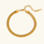 Avelie Mesh Chain Gold Anklet – 18K Gold Jewellery | Milvanna