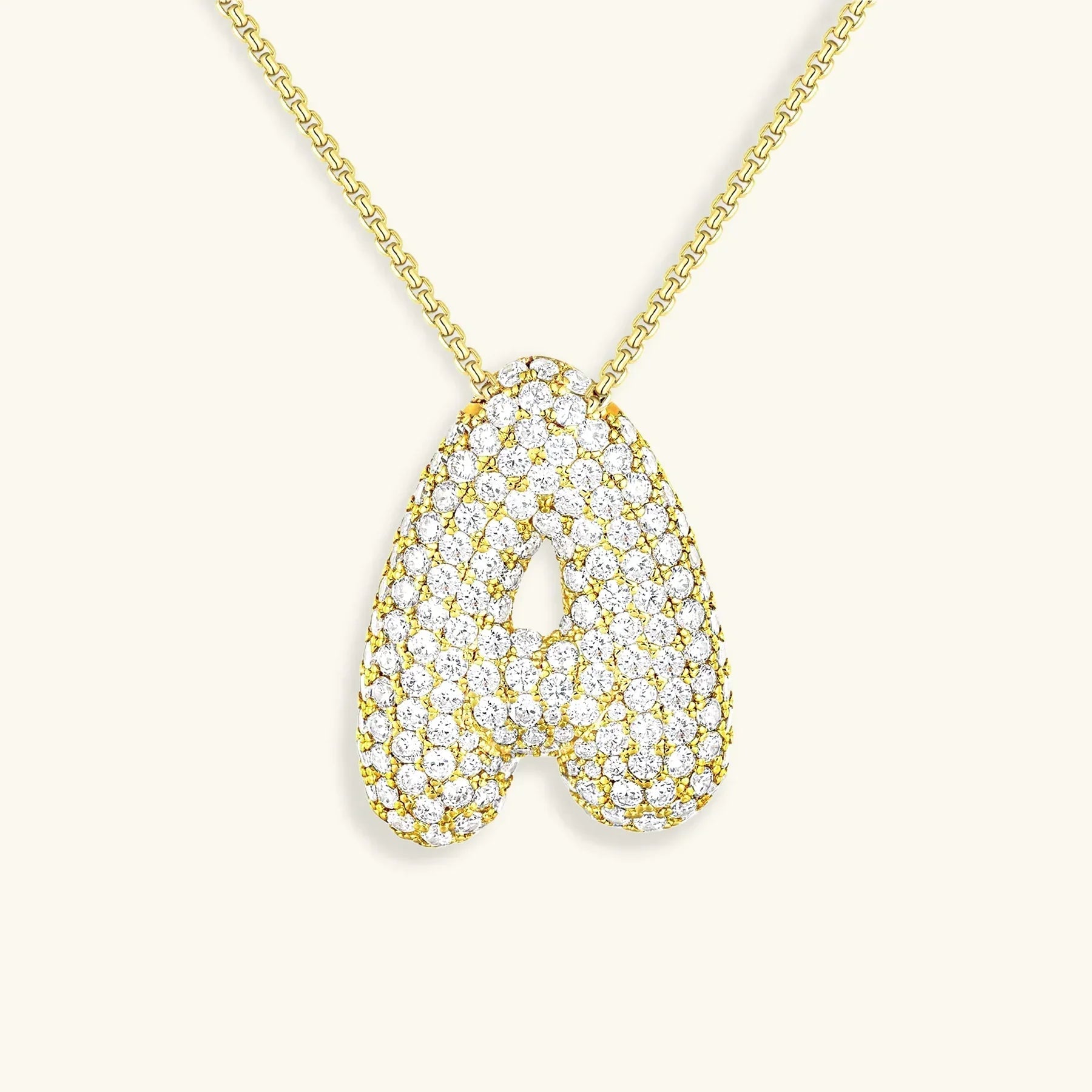 Bela Initial Name Necklace – Personalised 18K Gold Letter Pendant – 18K Gold Jewellery | Milvanna
