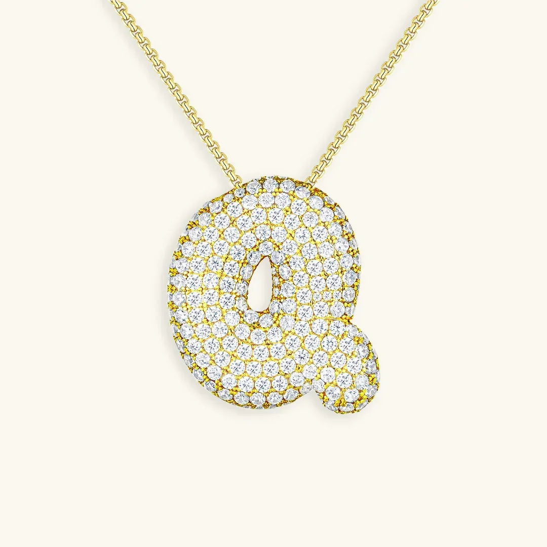 Bela Initial Name Necklace – Personalised 18K Gold Letter Pendant – 18K Gold Jewellery | Milvanna