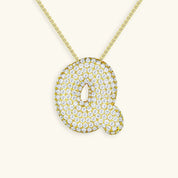 Bela Initial Name Necklace – Personalised 18K Gold Letter Pendant – 18K Gold Jewellery | Milvanna