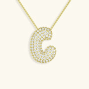 Bela Initial Name Necklace – Personalised 18K Gold Letter Pendant – 18K Gold Jewellery | Milvanna