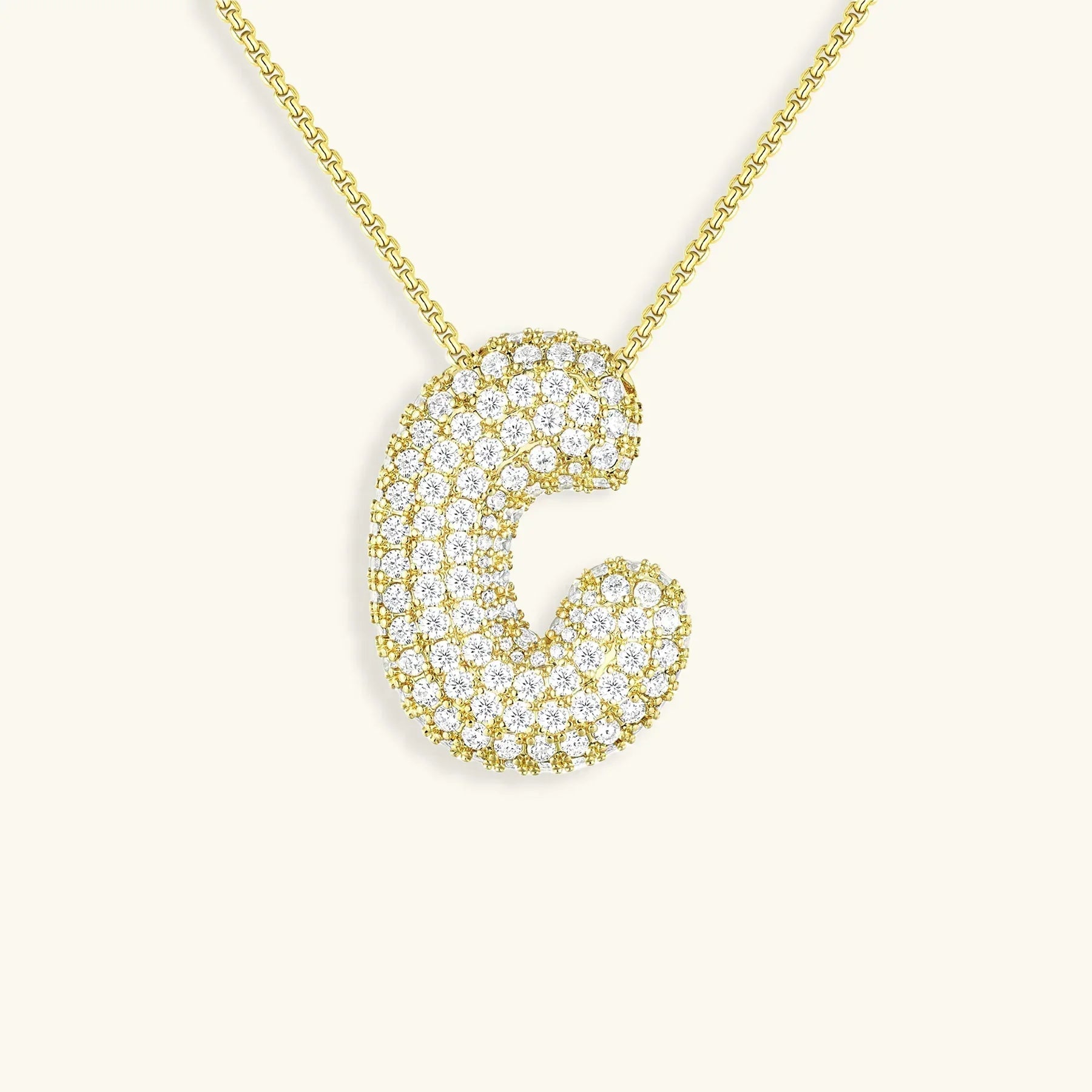 Bela Initial Name Necklace – Personalised 18K Gold Letter Pendant – 18K Gold Jewellery | Milvanna