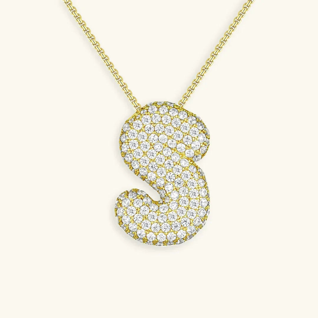 Bela Initial Name Necklace – Personalised 18K Gold Letter Pendant – 18K Gold Jewellery | Milvanna