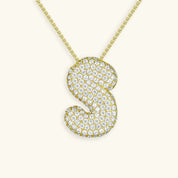 Bela Initial Name Necklace – Personalised 18K Gold Letter Pendant – 18K Gold Jewellery | Milvanna