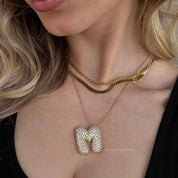 Bela Initial Name Necklace – Personalised 18K Gold Letter Pendant – 18K Gold Jewellery | Milvanna