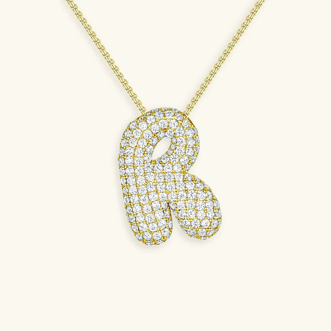 Bela Initial Name Necklace – Personalised 18K Gold Letter Pendant – 18K Gold Jewellery | Milvanna