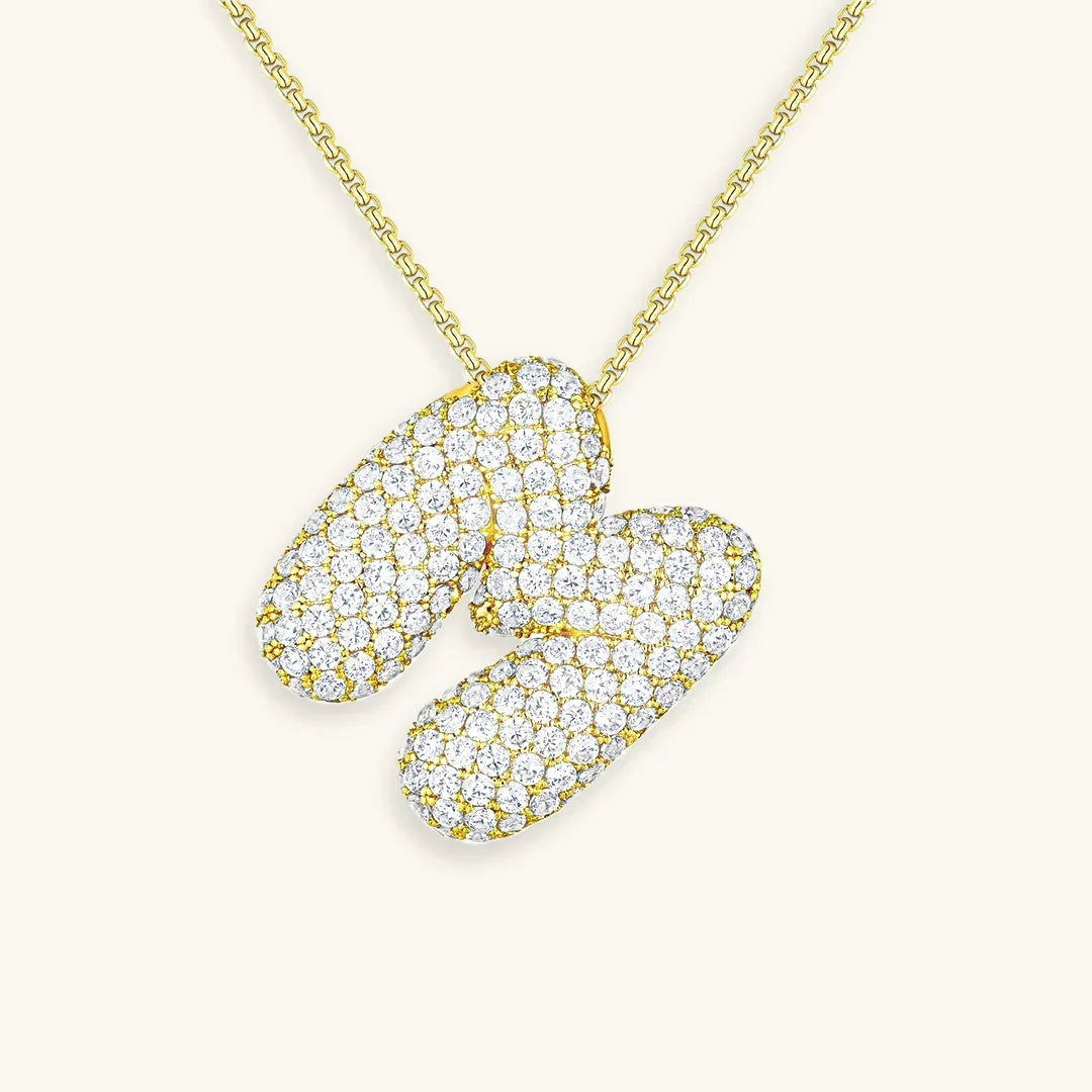 Bela Initial Name Necklace – Personalised 18K Gold Letter Pendant – 18K Gold Jewellery | Milvanna