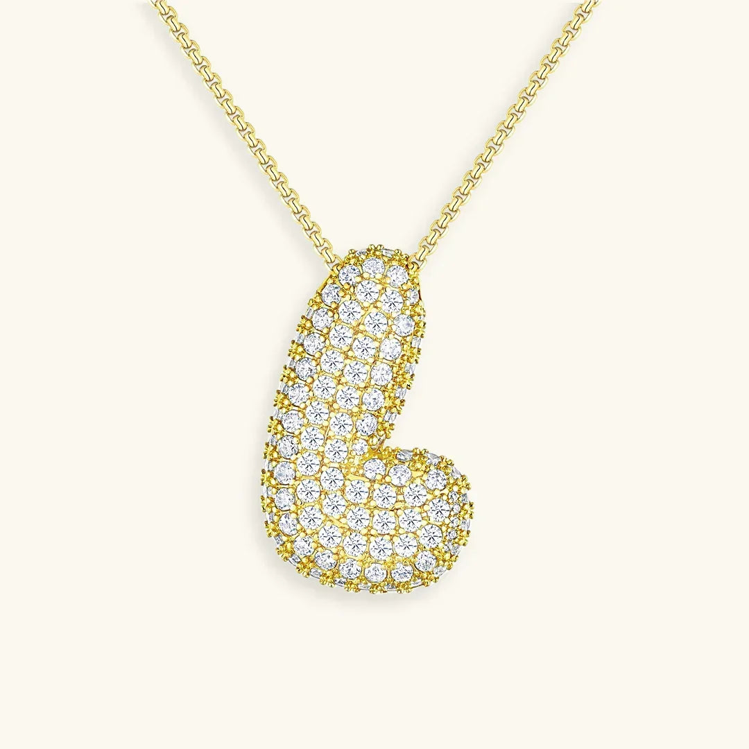 Bela Initial Name Necklace – Personalised 18K Gold Letter Pendant – 18K Gold Jewellery | Milvanna