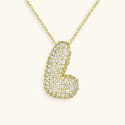 Bela Initial Name Necklace – Personalised 18K Gold Letter Pendant – 18K Gold Jewellery | Milvanna