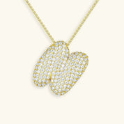 Bela Initial Name Necklace – Personalised 18K Gold Letter Pendant – 18K Gold Jewellery | Milvanna