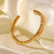 Corisande Gold Bangle – 18K Gold Jewellery | Milvanna