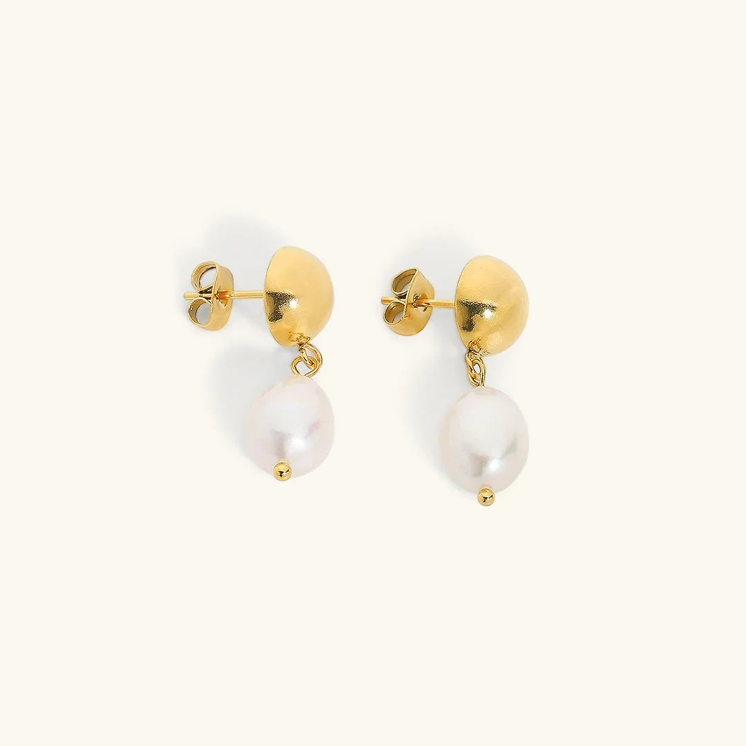 Cornelia Freshwater Pearl Earrings – 18K Gold Jewellery | Milvanna