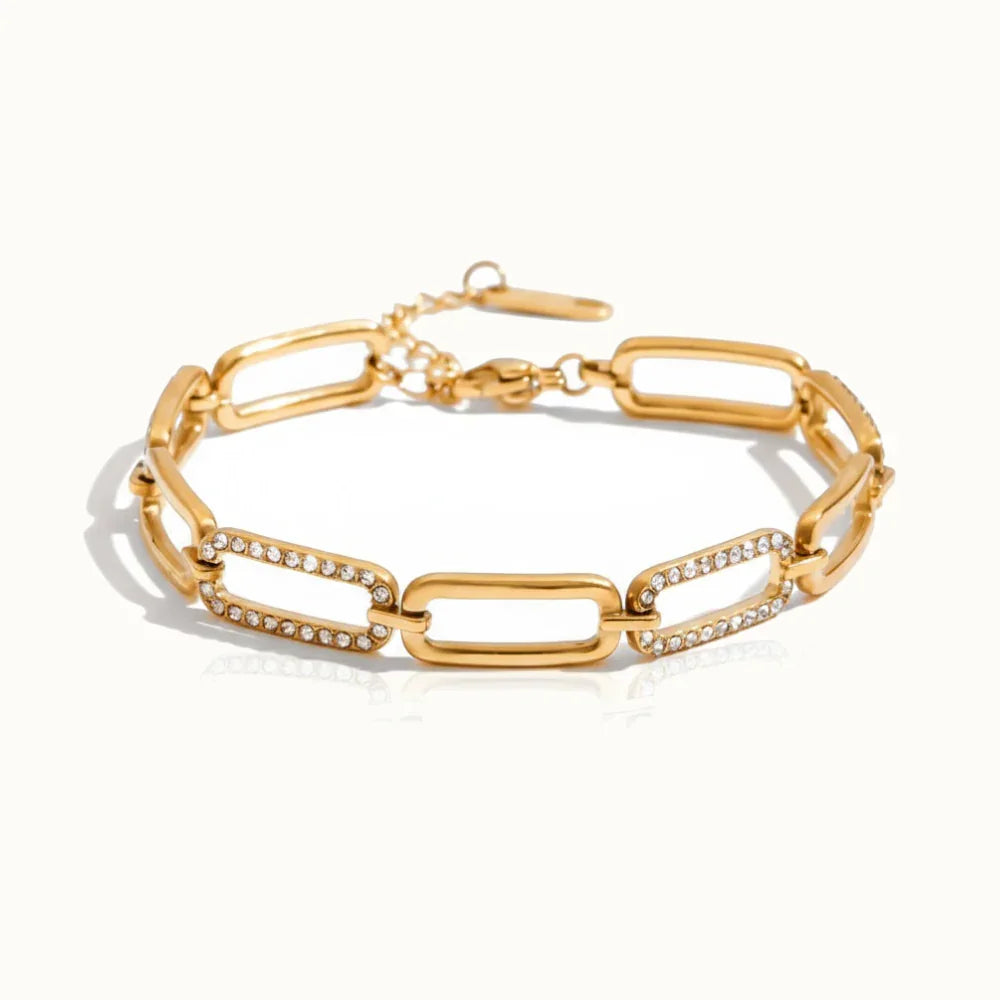 Coralie Diamond Chain Bracelet – 18K Gold Jewellery | Milvanna