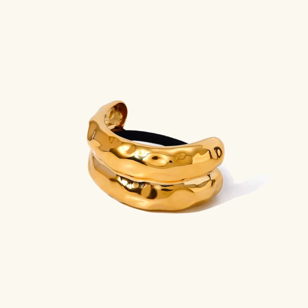 Double Hammered Arch Pony Cuff – 18K Gold Jewellery | Milvanna