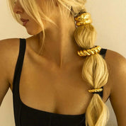 Double Hammered Arch Pony Cuff – 18K Gold Jewellery | Milvanna