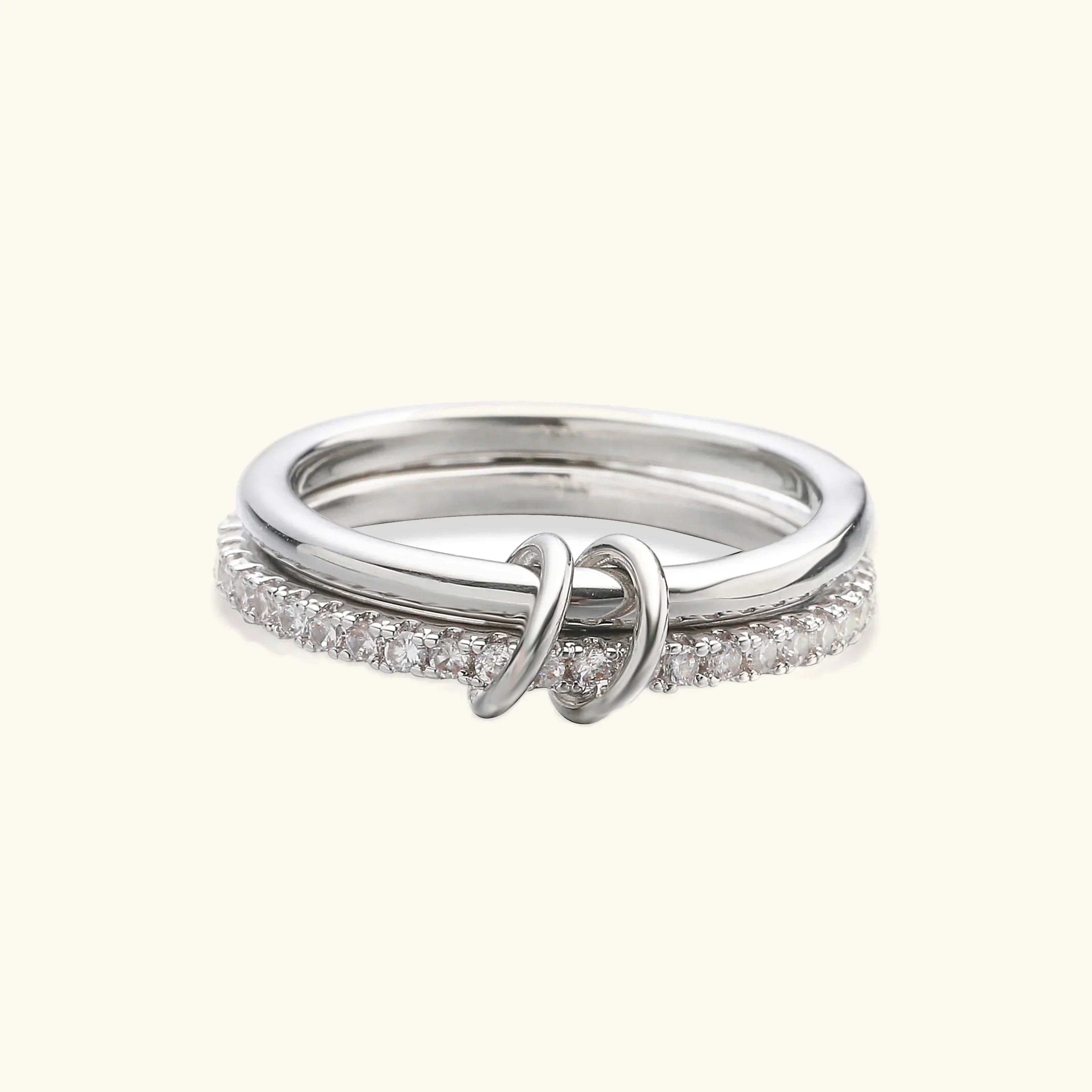 Adela Stacked Diamond Ring – Milvanna Silver