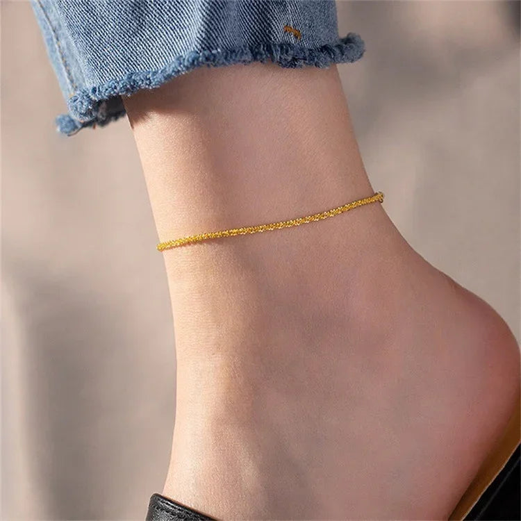 Abigail Gold Chain Anklet – Milvanna jewelry Anklet detail view
