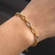 Addison Two Tone Gold Bracelet – 18K Gold Jewellery | Milvanna