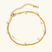 Pearla Freshwater Pearl Anklet – 18K Gold Jewellery | Milvanna