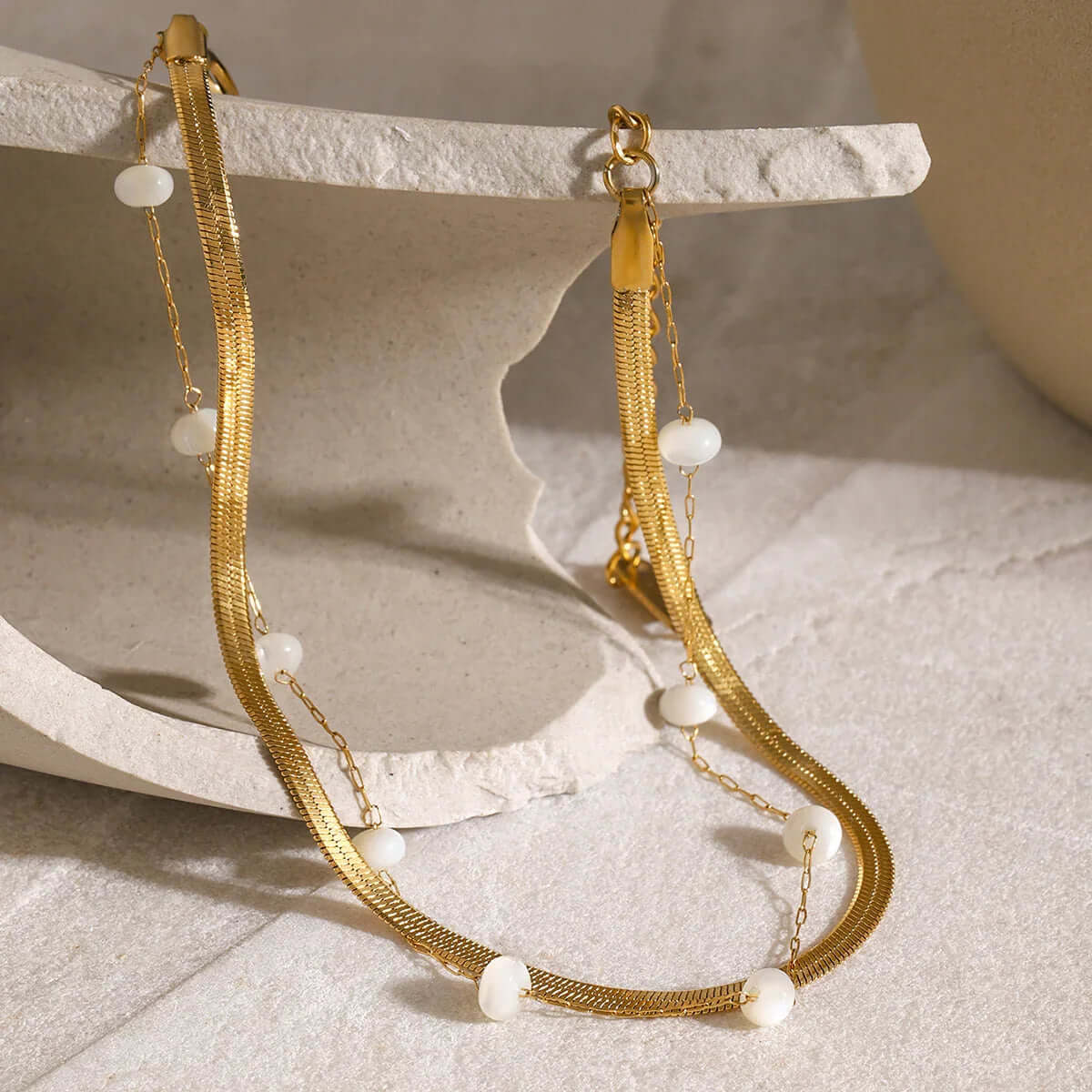 Pearla Freshwater Pearl Anklet – 18K Gold Jewellery | Milvanna