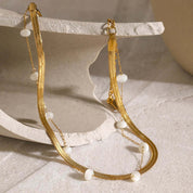 Pearla Freshwater Pearl Anklet – 18K Gold Jewellery | Milvanna