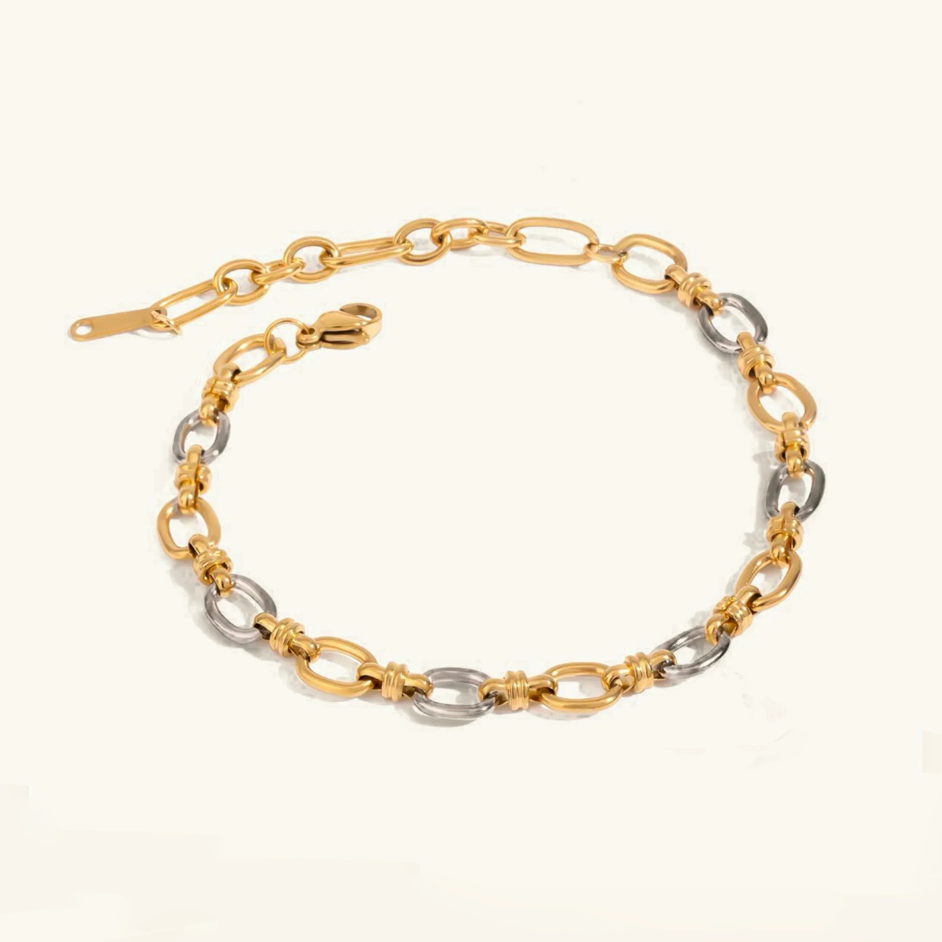 Addison Two Tone Gold Bracelet – 18K Gold Jewellery | Milvanna