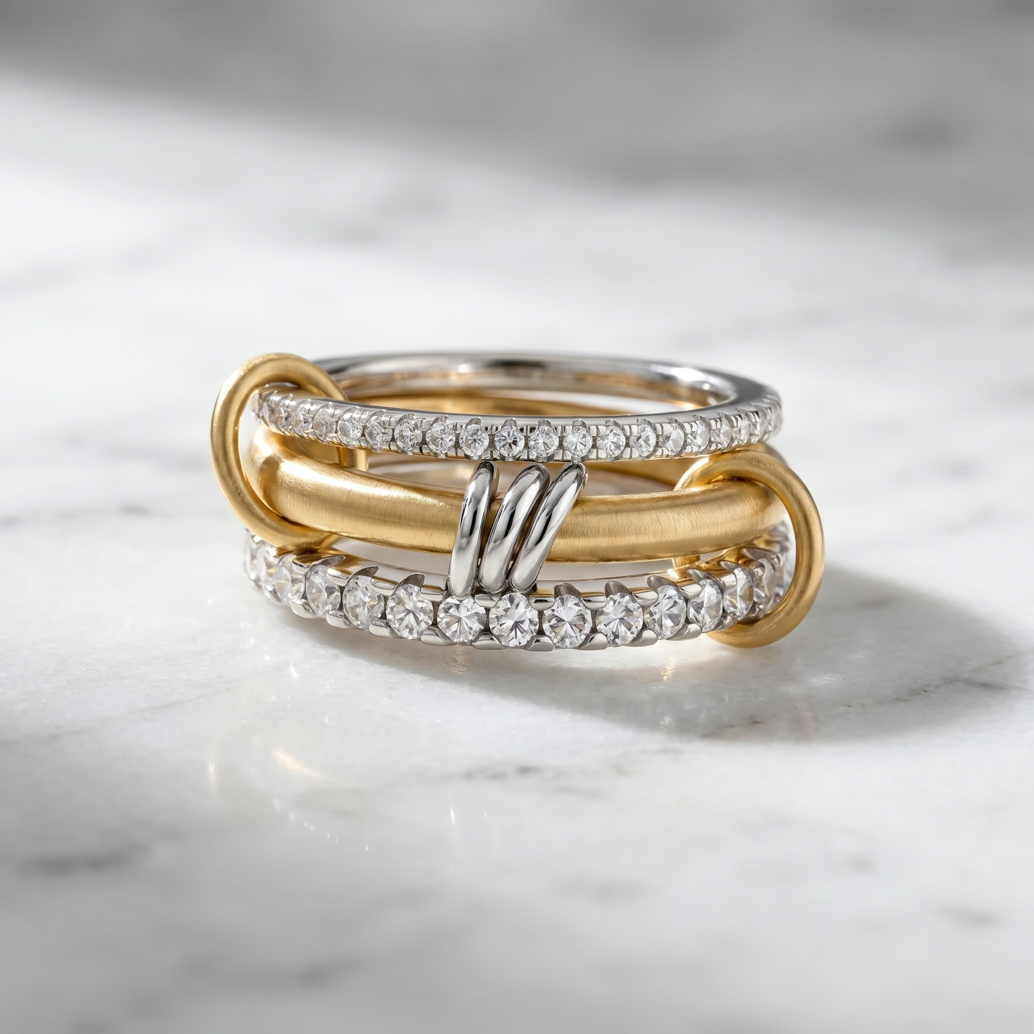Cosette Stacked Diamond Ring