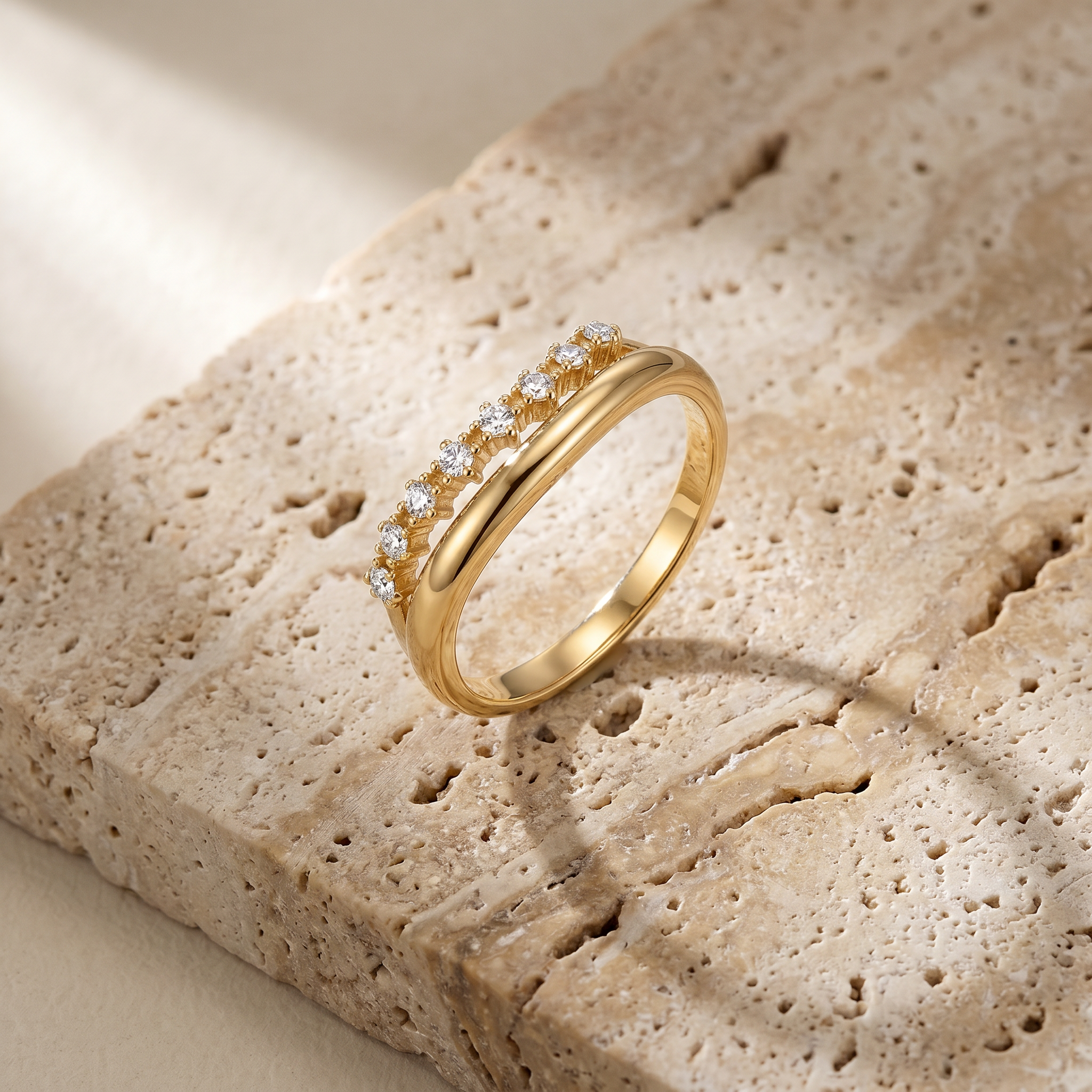 Milvanna-Adeline Diamond Gold Ring
