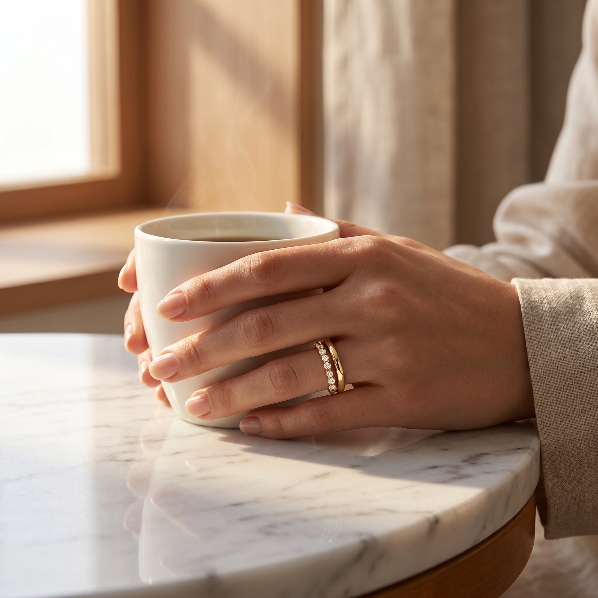 Milvanna-Adeline Diamond Gold Ring