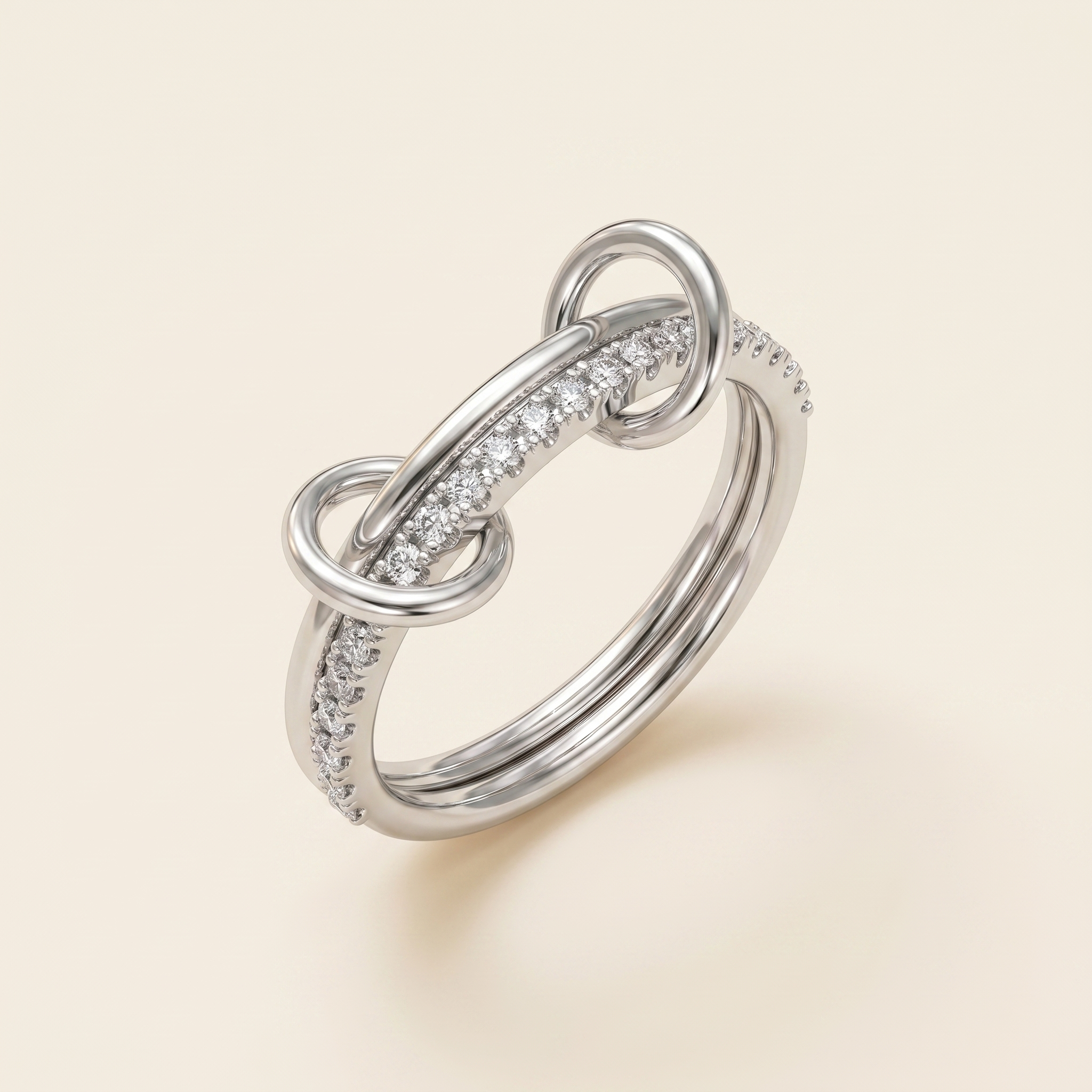 Milvanna-Adela Stacked Diamond Ring