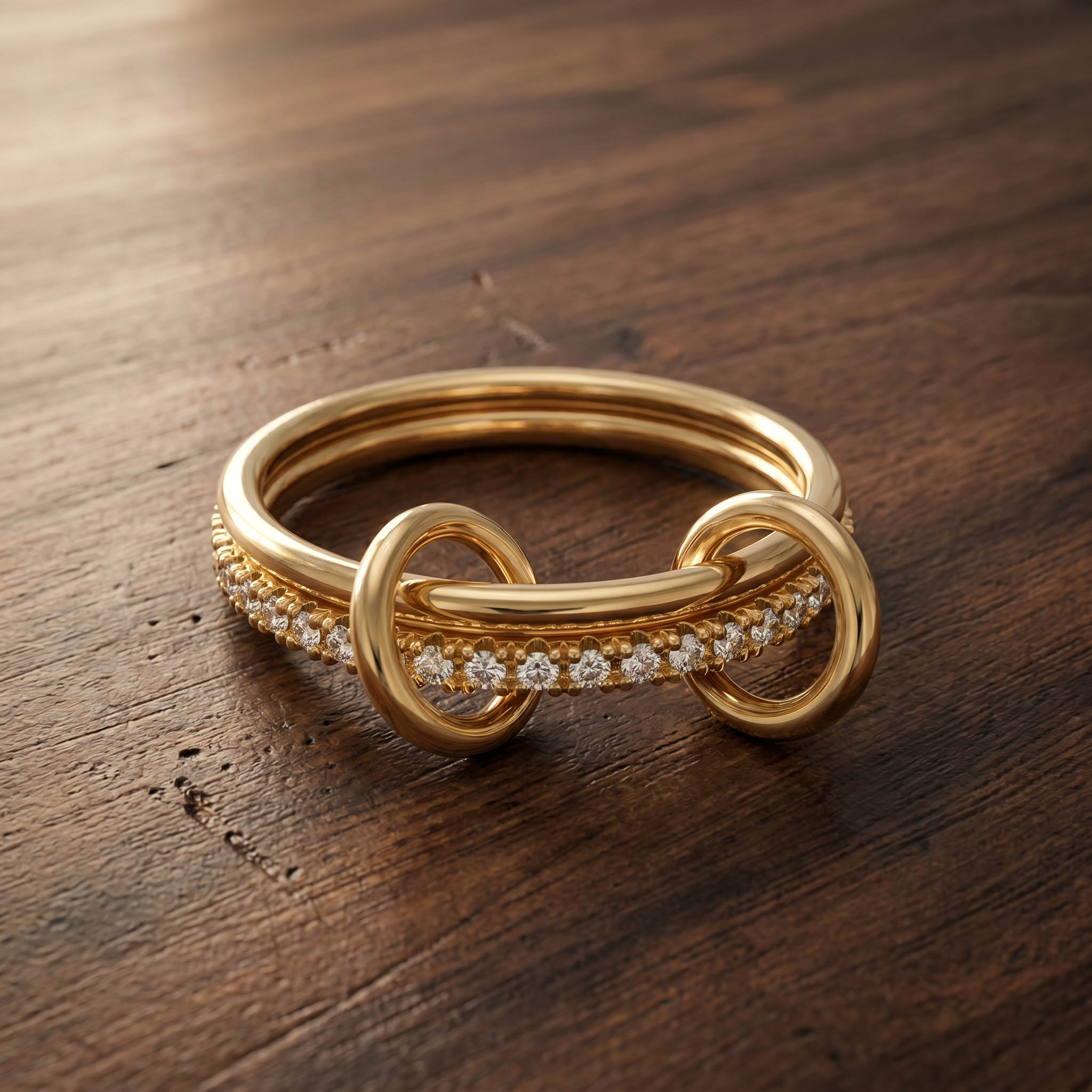 Milvanna-Adela Stacked Diamond Ring
