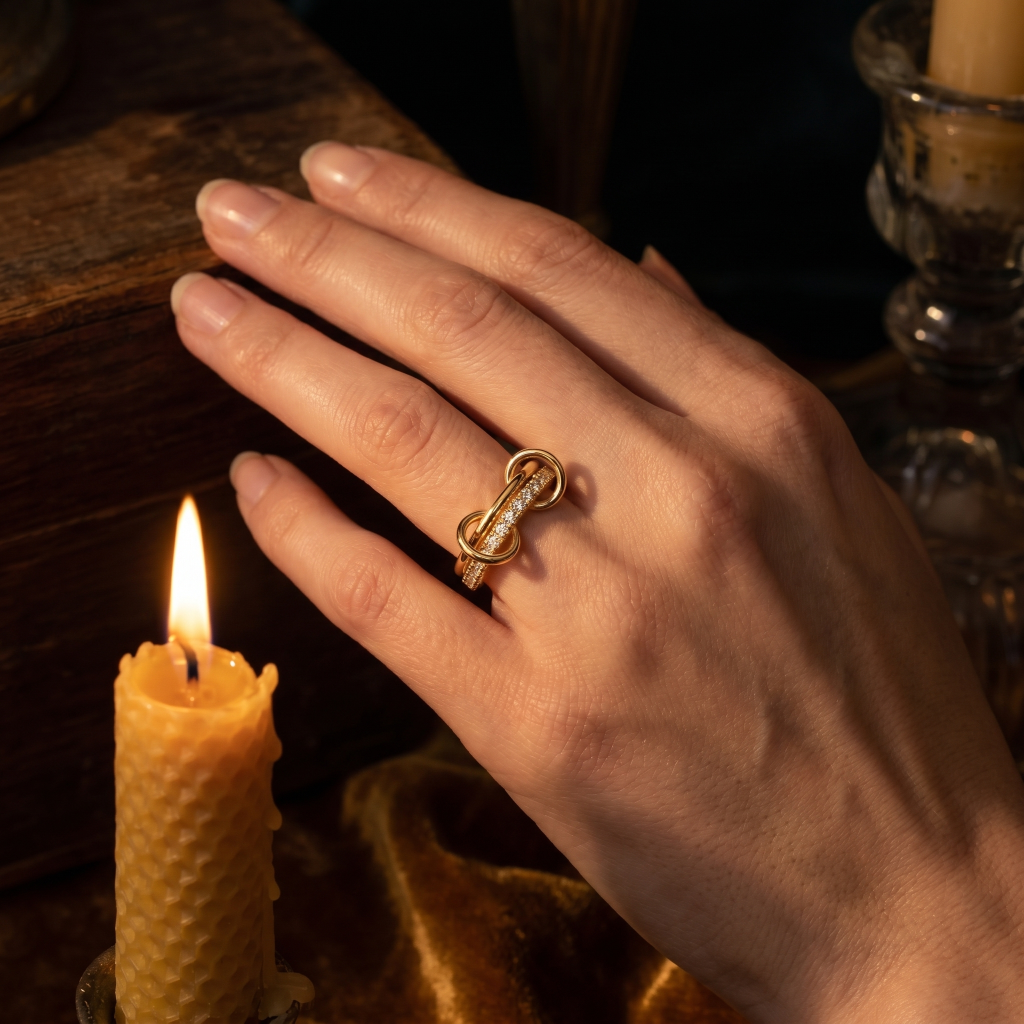 Milvanna-Adela Stacked Diamond Ring