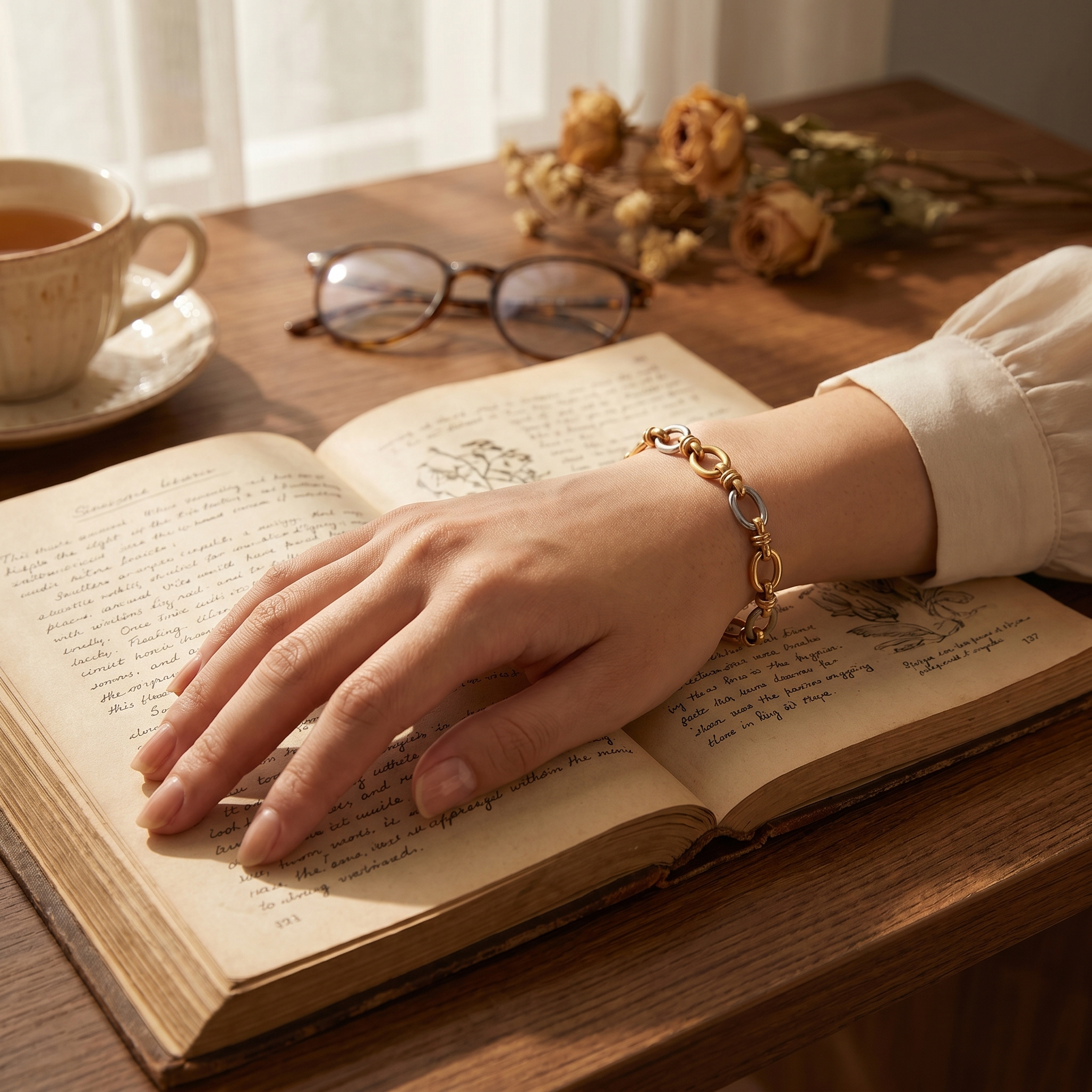 Milvanna-Addison Two Tone Gold Bracelet