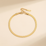 Milvanna-Gia Gold Herringbone Anklet