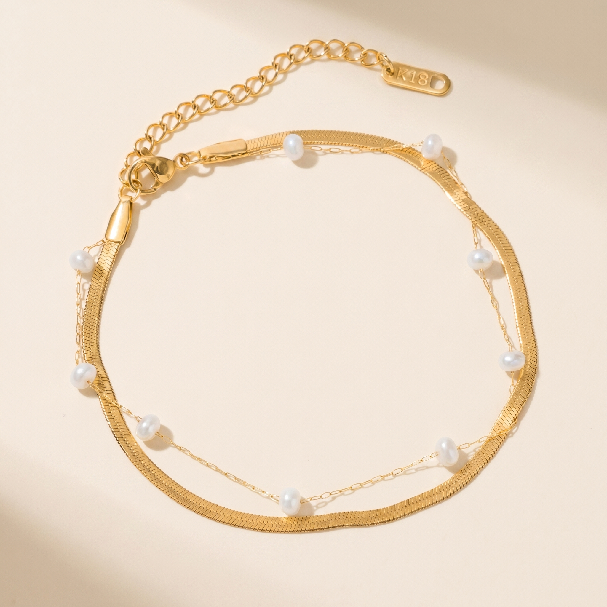 Milvanna-Pearla Freshwater Pearl Anklet