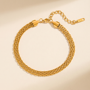 Milvanna-Avelie Mesh Chain Gold Anklet