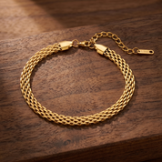 Milvanna-Avelie Mesh Chain Gold Anklet