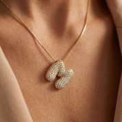 Milvanna-Bela Initial Name Necklace – Personalised 18K Gold Letter Pendant