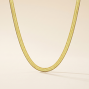 Milvanna-Elysian Gold Herringbone Chain Necklace – Waterproof 18K PVD
