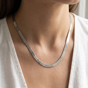 Milvanna-Elysian Gold Herringbone Chain Necklace – Waterproof 18K PVD